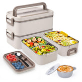 Reabulun bento box top view shows dual-layer design for organized meals