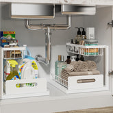 Realinn under sink organizer pull-out drawer top view for easy access