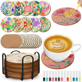 Reallnaive flower-coaster-painting-set image, ideal for personalized home decor and thoughtful gifts.