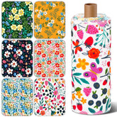 Redbaker floral kitchen towels roll display on a countertop, reusable and organized.