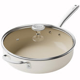 Redchef ceramic sauté pan with lid, durable for family meals