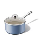 Redchef nonstick ceramic sauce pan 2.5qt with lid for easy sauce preparation
