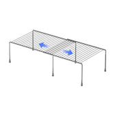 Redrubbit expandable metal kitchen shelf, extended length for versatile space customization.