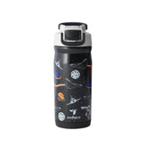 REDUCE Hydrate Pro Kids Galaxy bottle cap close-up demonstrating secure seal for spill prevention.