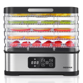 Reemix food dehydrator front view, compact design ideal for small kitchens and batch drying.