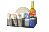 Rehuei metal paper plate organizer viewed from top for quick access to plates