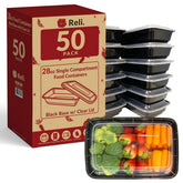 Reli 28 oz meal prep container with lid for organized portions on the go.