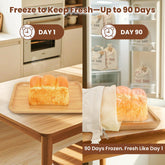 Relixcozy TPU bread bag close-up highlighting moisture control and reuse