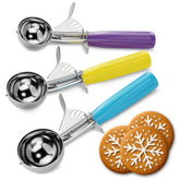 Reluen cookie scoop set with trigger action for even dough portions