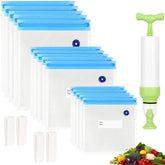 Repinsta Blue Kit bags front view, durable food-grade material for safe sous vide.