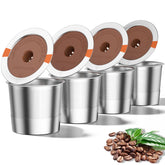 RETHONE K Cup reusable pod, front view for Keurig compatibility and fresh coffee.