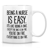 Retreez Being a Nurse mug in 11oz with a bold message for daily coffee.