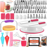 RFAQK 200pcs cake decorating kit for starting pro-looking desserts