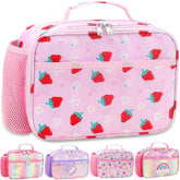 RHCPFOVR kids lunch bag pink print exterior ideal for school lunches