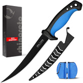 Rhinoreto fillet knife with flexible blade for precise fish filleting.