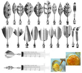 Riavzau 22pcs gelatin art tools set for creating 3D flowers