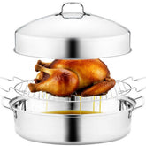 RIDGEPOLE 22-inch roasting pan with spacious surface for large roasts