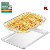 RIDGEPOLE 15.4-inch oven basket top view shows even browning for family meals