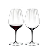 Riedel Performance Cabernet Merlot glass set highlighting wine aroma and structure for red wines.