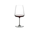 Riedel Winewings flat-bottom glass enhances aroma exposure