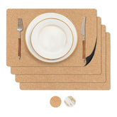 RIMONA'S heat-resistant cork placemats shield tables from hot dishes.