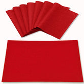 Rinpon red cloth placemats with linen look for festive tables