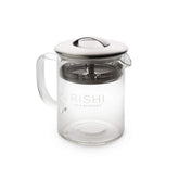 Rishi Tea Simple Brew teapot with 12oz loose-leaf brewing for easy viewing.