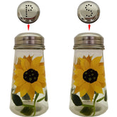 Ritadeshop sunflowers salt shaker with stainless lid, vibrant hand-painted design