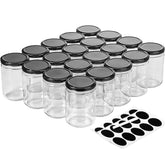 Ritayedet 12oz glass jar with wide mouth and lid, ideal for candles or spices.
