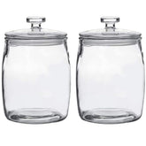 Ritayedet half-gallon glass jar with wide-mouth lid for easy pantry access.