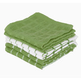 RITZ terry check dish cloth set in cactus color, six-pack, absorbs spills quickly