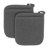 Ritz Terry Pocket Mitt graphite front view shows heat-resistant grip for safe oven handling.