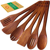 Riveira teak spoons set: collection view showing durable wood for everyday cooking.
