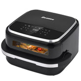 Roaaee pizza oven with viewing window for easy monitoring during cooking.