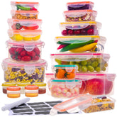 RockBerry 38-piece set with large to small containers for versatile meal prep