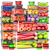 RockBerry 66 Pcs containers with airtight lids keep meals fresh and organized.