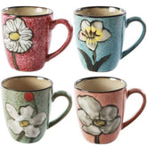 Rockgoldbug 12oz mug with red pattern for coffee or tea enjoyment