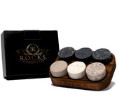 Rocks whiskey chilling stones set of 6 with tray cools drinks without dilution.