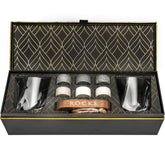 ROCKS Whiskey Chilling Stones set with six stones and glasses for premium non-diluting cooling
