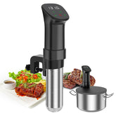 Rocyis sous vide cooker with lid on preserves moisture for even tenderness.