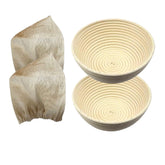 RoEsha 7-inch banneton baskets in a pair for artisanal sourdough proofing.