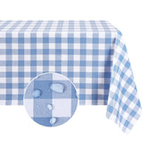 Romanstile buffalo plaid rectangle tablecloth, ideal for outdoor dining.
