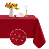 Romanstile Christmas rectangle tablecloth in red for festive dining and vibrant table settings.