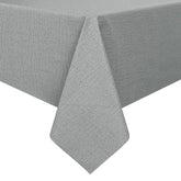 Romanstile waterproof tablecloth protects outdoor dining surfaces.
