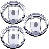 Rommeka 12oz lid front view showing clear, spillproof design