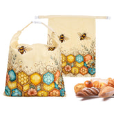 Ronxzas beeswax bread bag close-up shows natural texture preserving freshness
