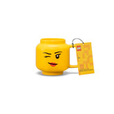 Room Copenhagen LEGO mug with winking girl, side view for daily coffee