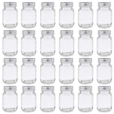 ROORUZ U Pack 2oz mason jar with silver lid; ideal for candles and honey storage.
