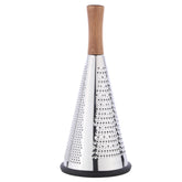 ROQILA cone cheese grater on counter with stable base for mess-free prep.