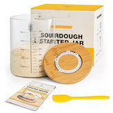 rorecay 50oz sourdough starter jar with timekeeper for precise fermentation tracking